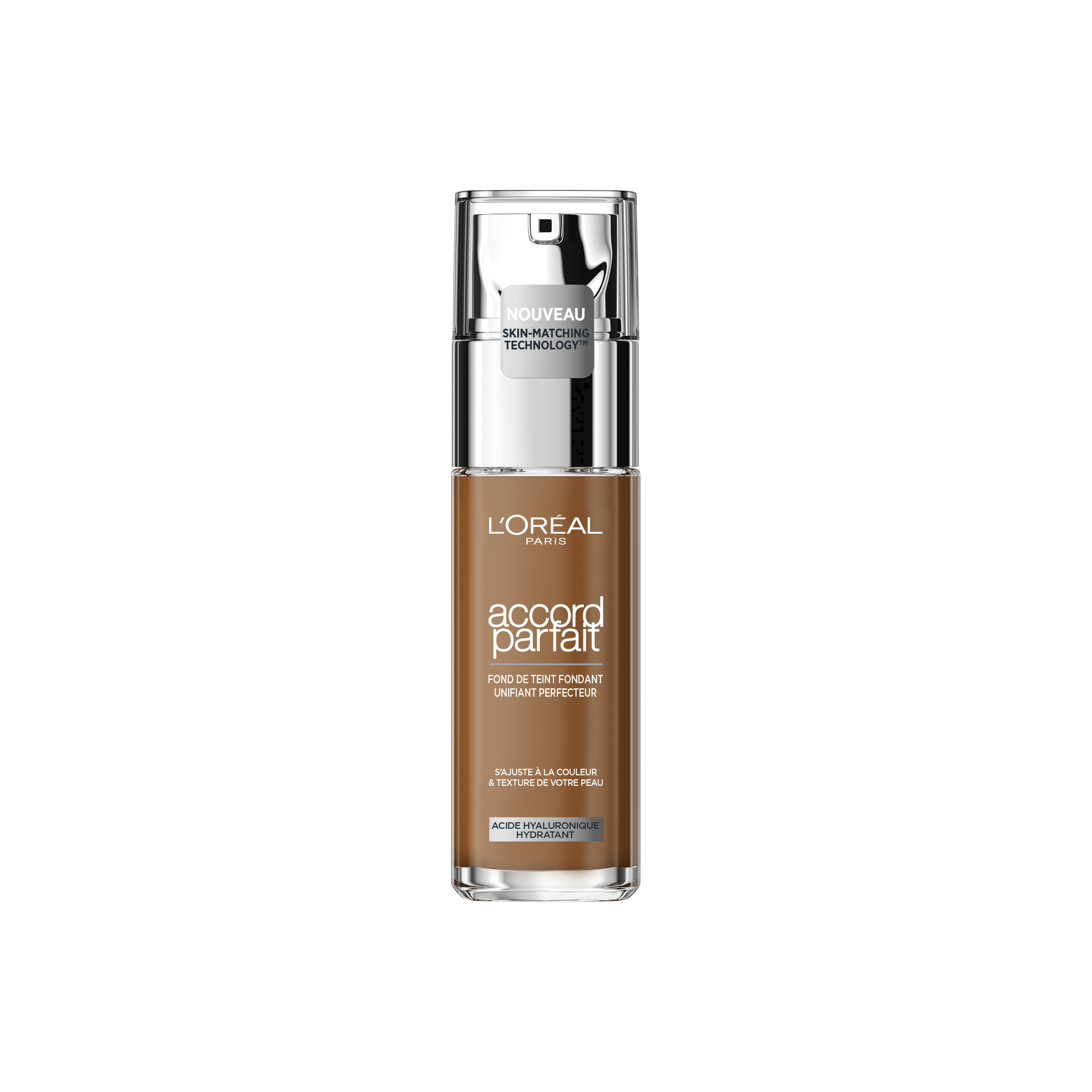 Voir la diapositive 2 : L'OREAL Accord parfait fond de teint fluide unifiant 8.5D caramel 30ml