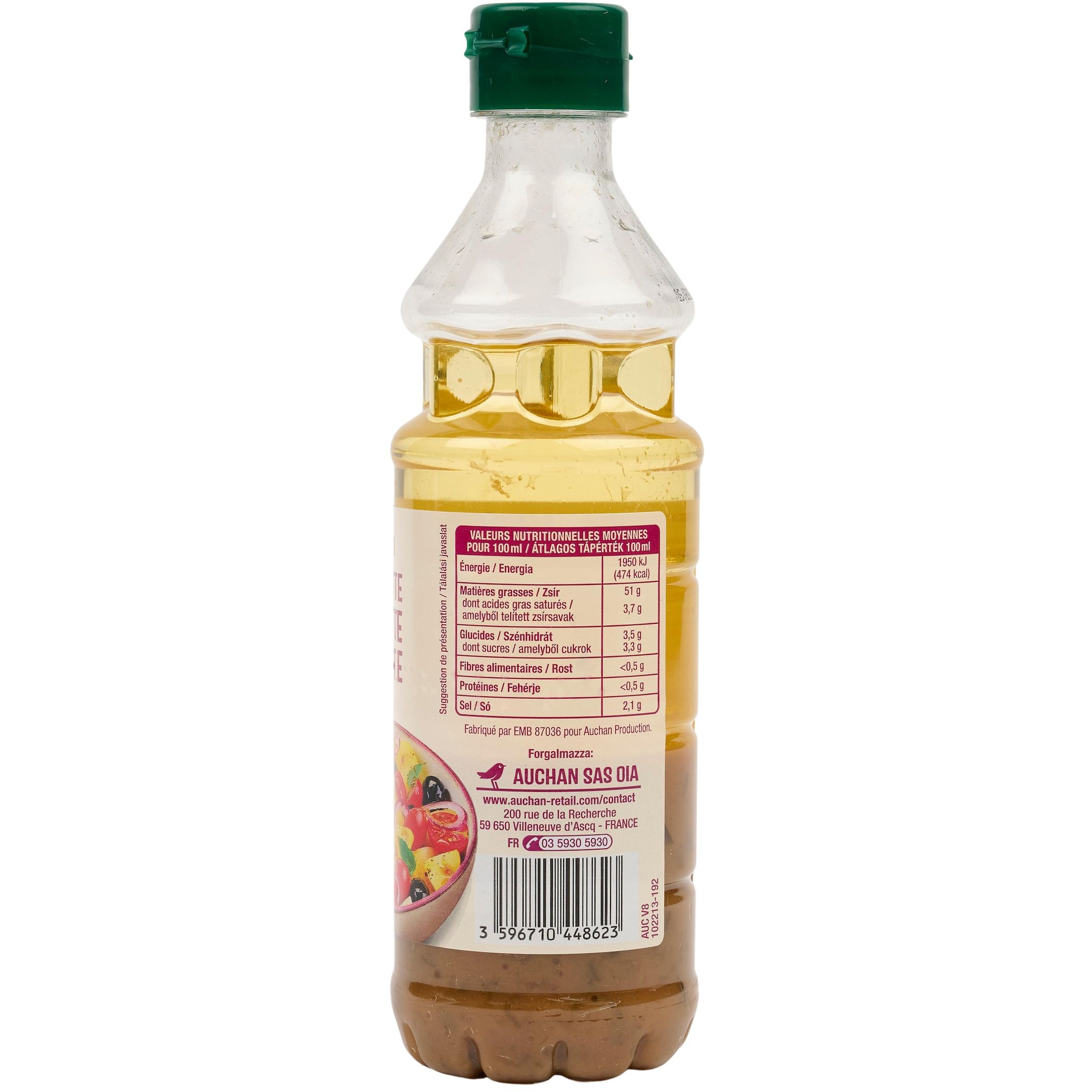 Voir la diapositive 4 : AUCHAN Vinaigrette aux échalotes et ciboulette 35cl