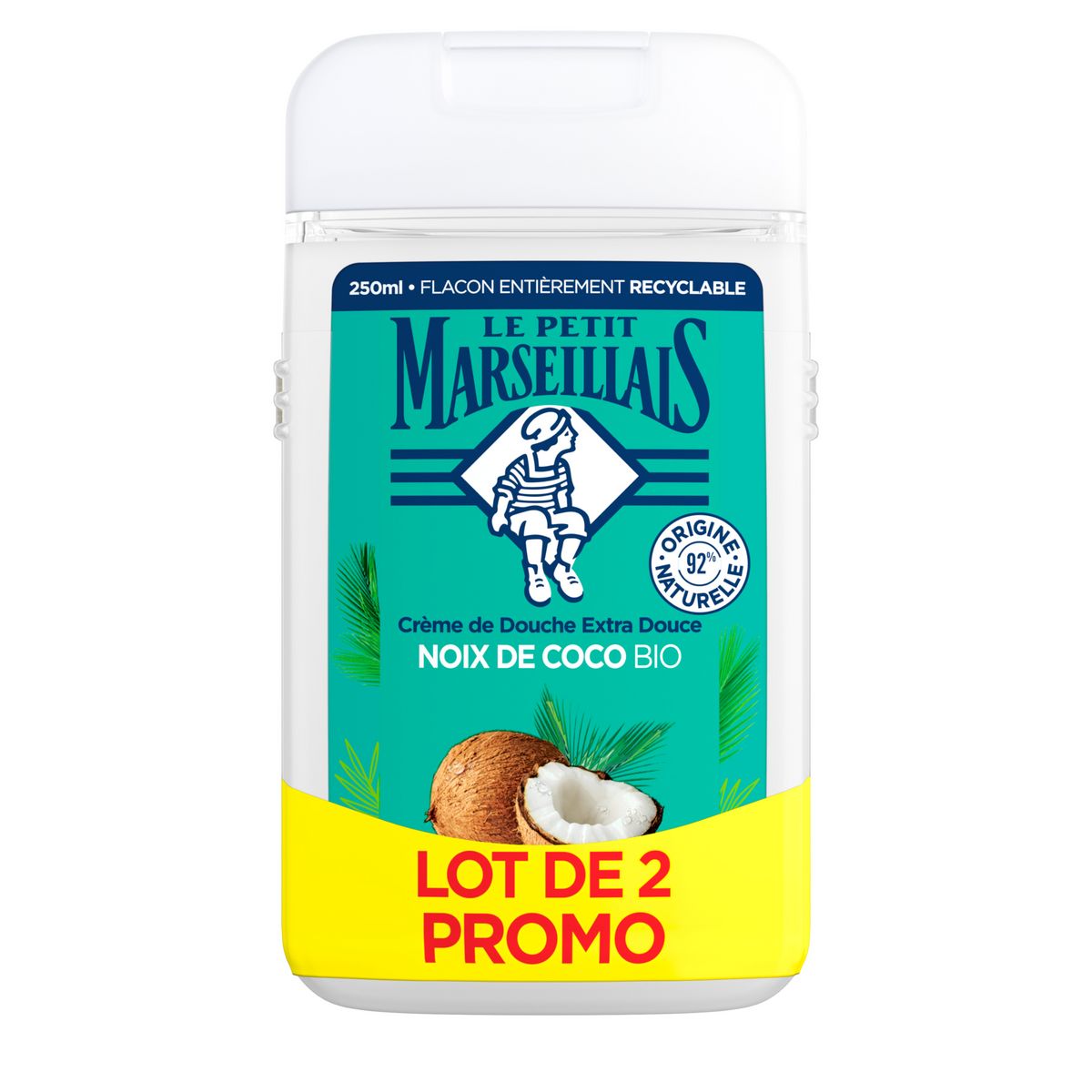 LE PETIT MARSEILLAIS Ma pause cocooning Crème de douche coco 2x250ml
