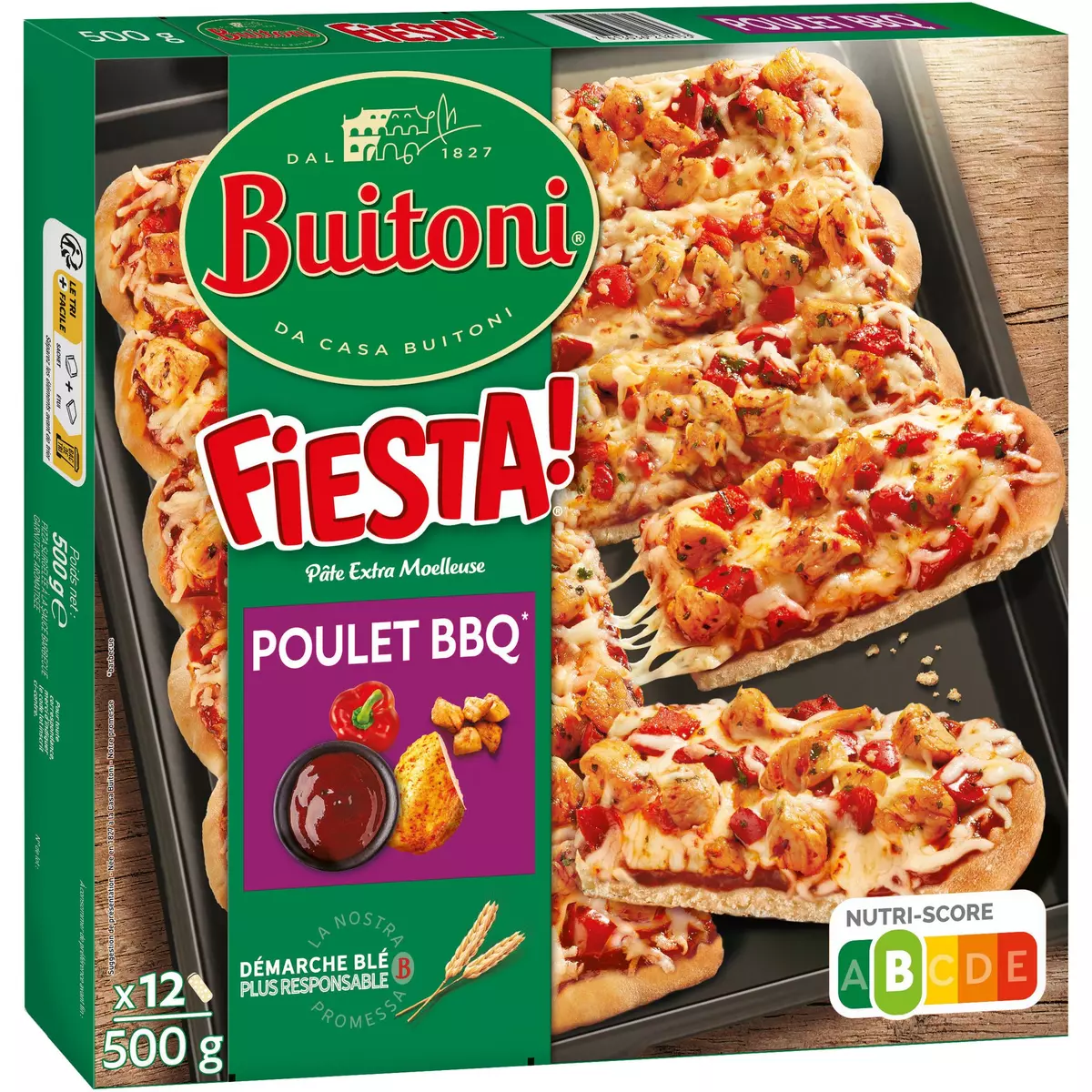 BUITONI Fiesta - Pizza poulet barbecue 500g