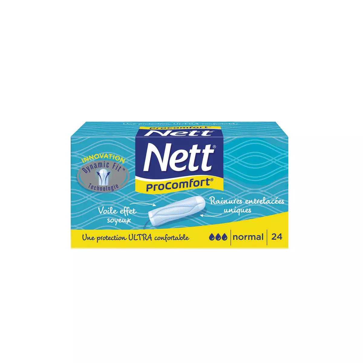 NETT ProComfort tampons voile sans applicateur normal 24 tampons