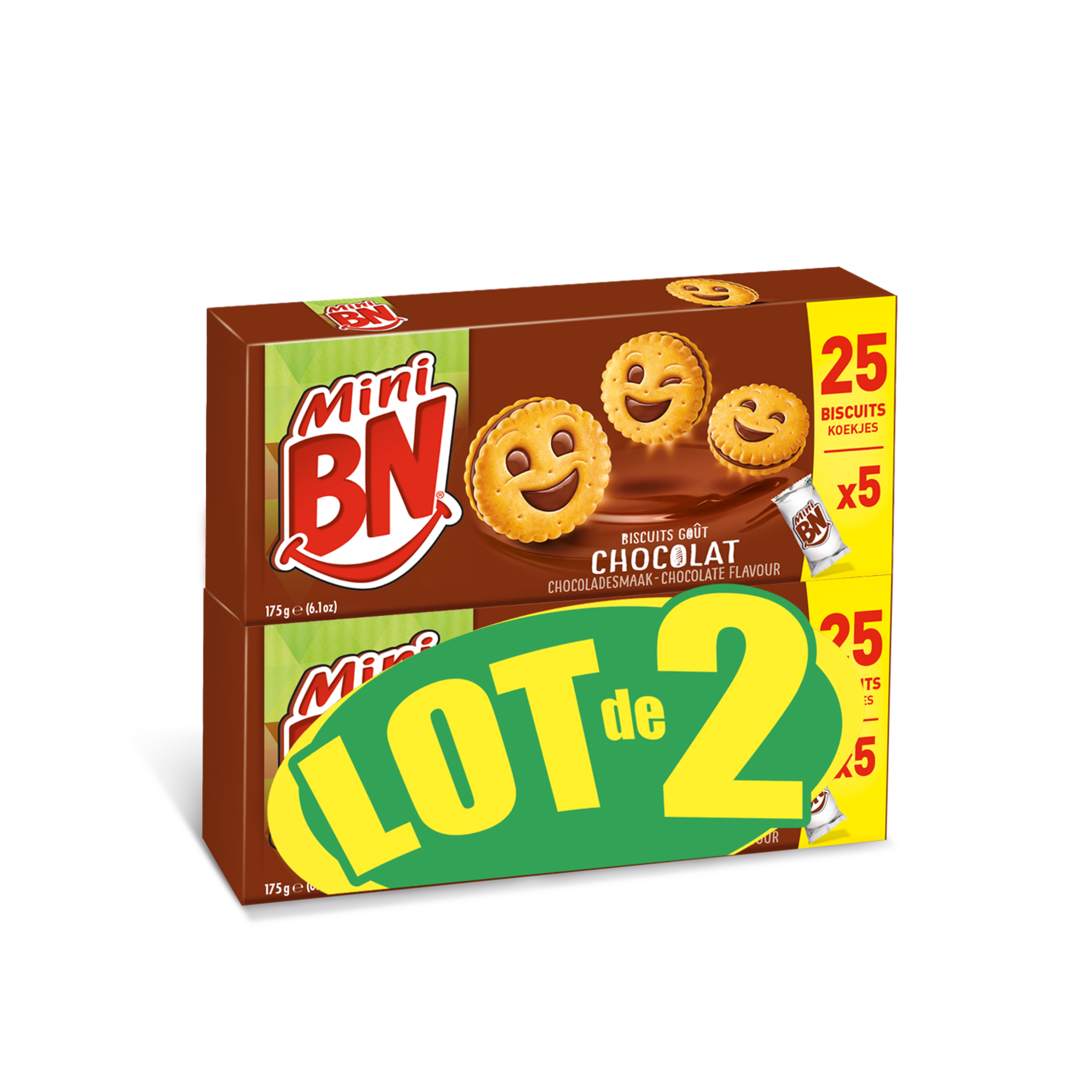 BN Mini Biscuits Fourrés Au Chocolat 2x350g Pas Cher - Auchan.fr