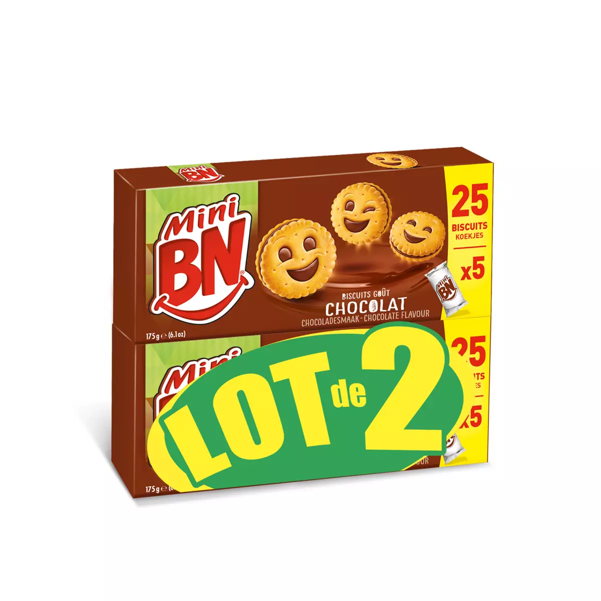 BN Mini Biscuits fourrés au chocolat 2x350g