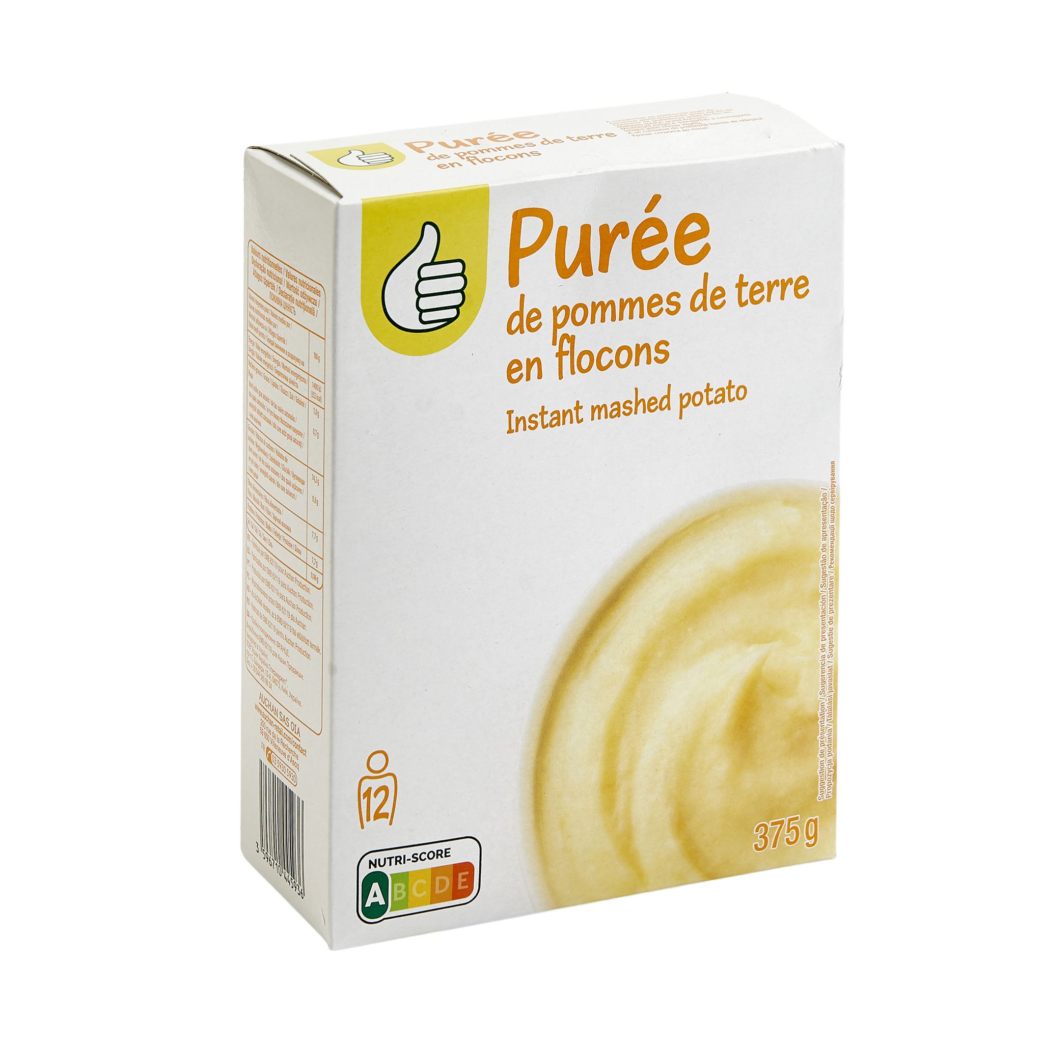 POUCE Purée de pommes de terre en flocons 12 portions 375g