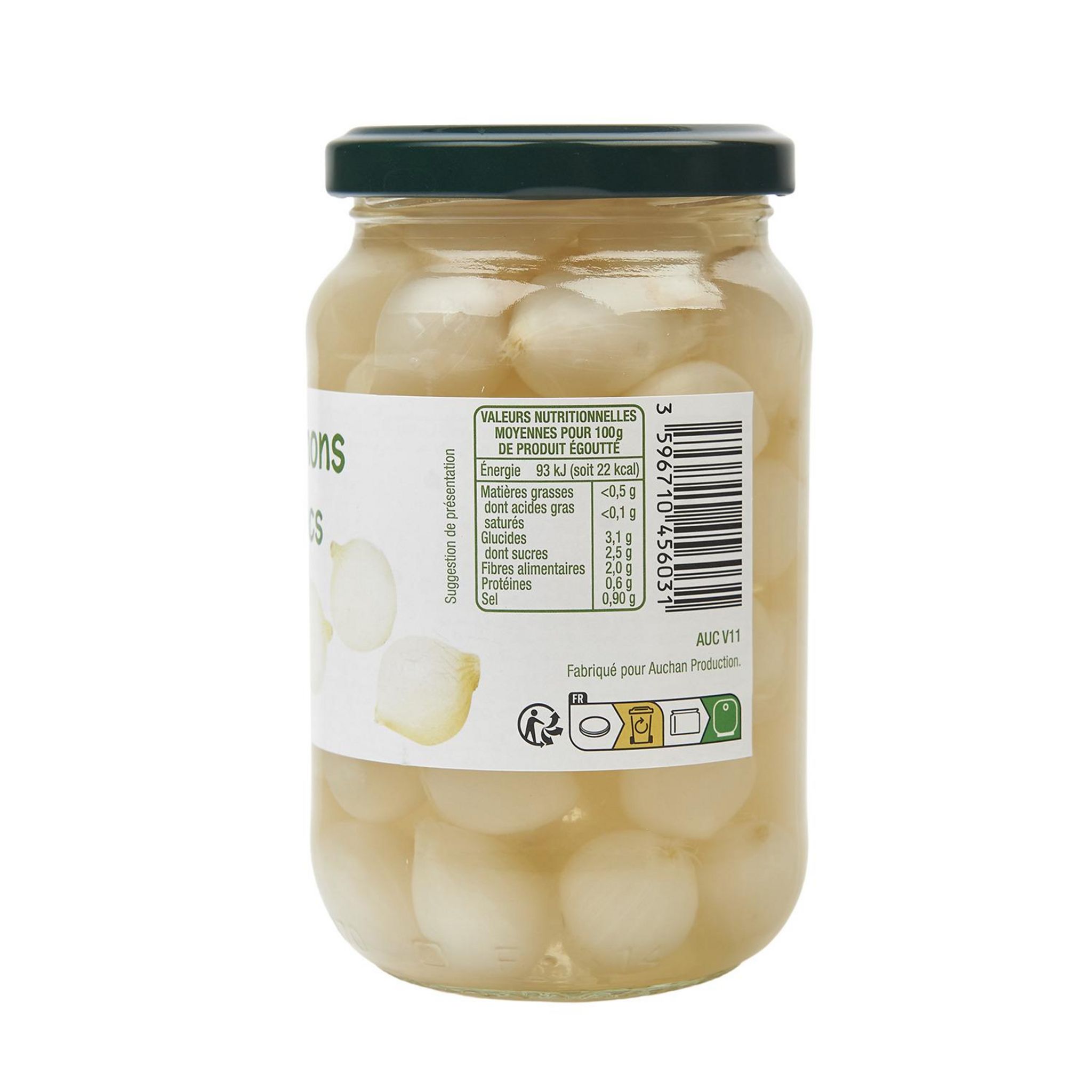 Voir la diapositive 4 : POUCE Oignons blancs 190g