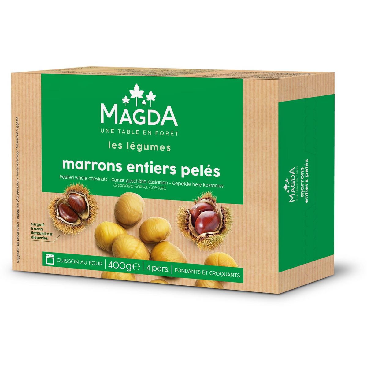 MAGDA Marrons entiers pelés 4 personnes 400g