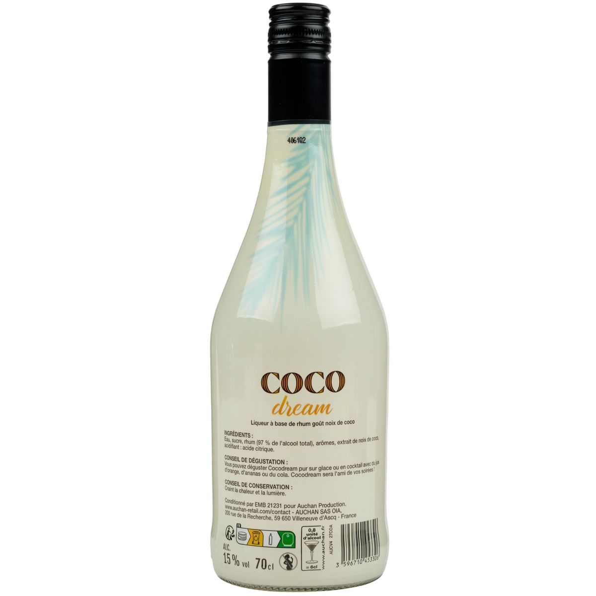 COCO DREAM Boisson alcoolisée saveur noix de coco 15% 70cl