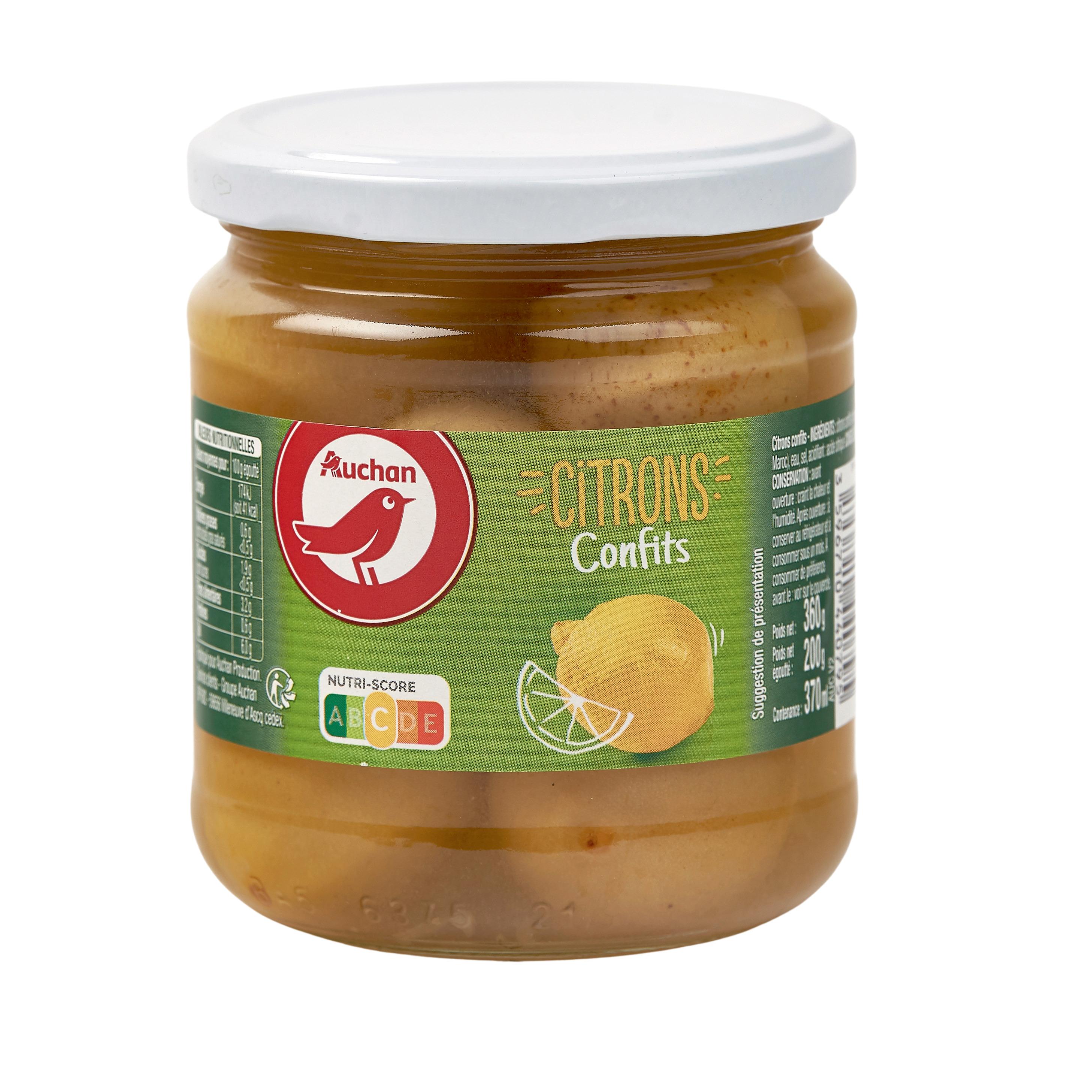 Voir la diapositive 3 : AUCHAN Citrons confits en bocal 200g
