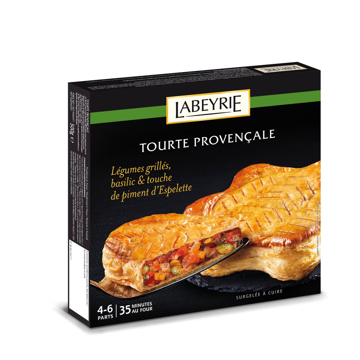 LABEYRIE Tourte provençale légumes grillés basilic et piment d'Espelette 4-6 parts 500g