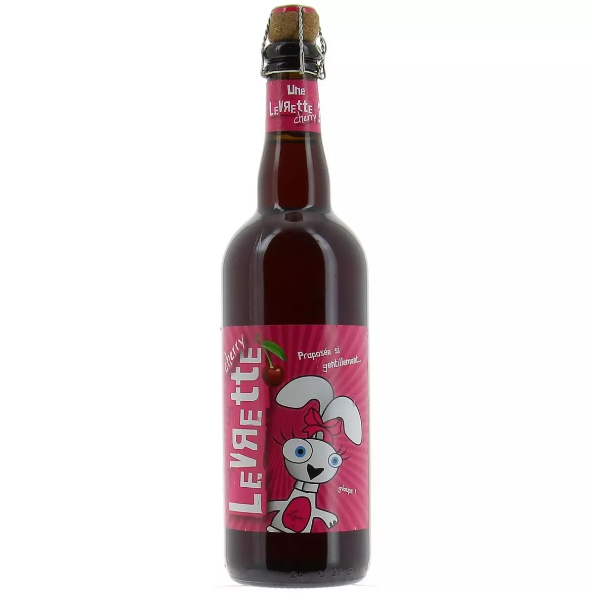 LEVRETTE Bière aromatisée cherry 3,5% 75cl