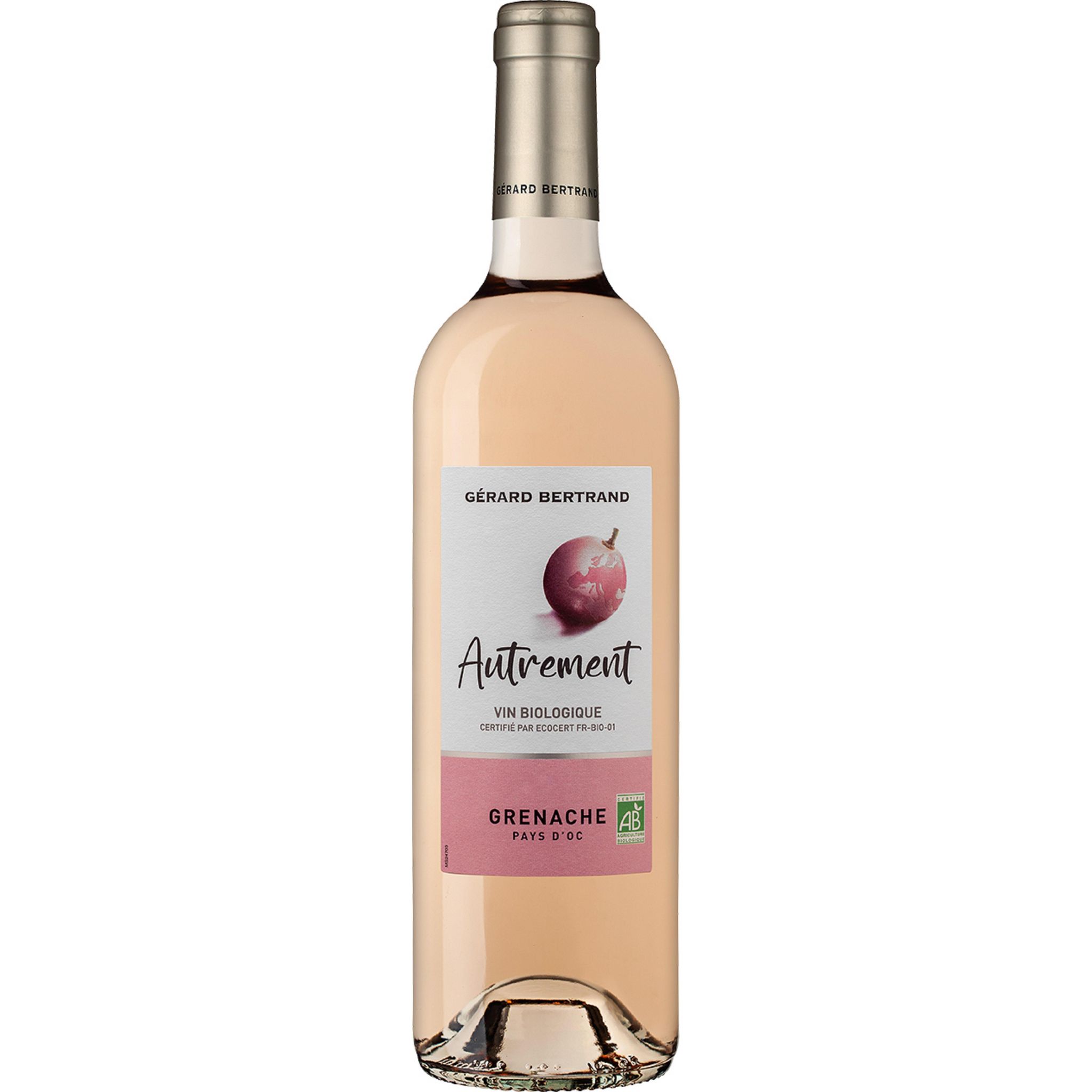 Voir la diapositive 2 : IGP Pays d'Oc Autrement Grenache rosé bio 75cl
