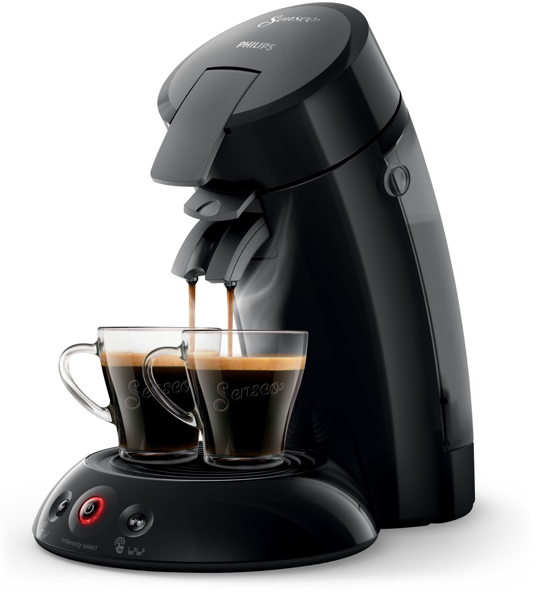Voir la diapositive 3 : PHILIPS Cafetière à dosette Senseo HD6554/61 Original - Noir