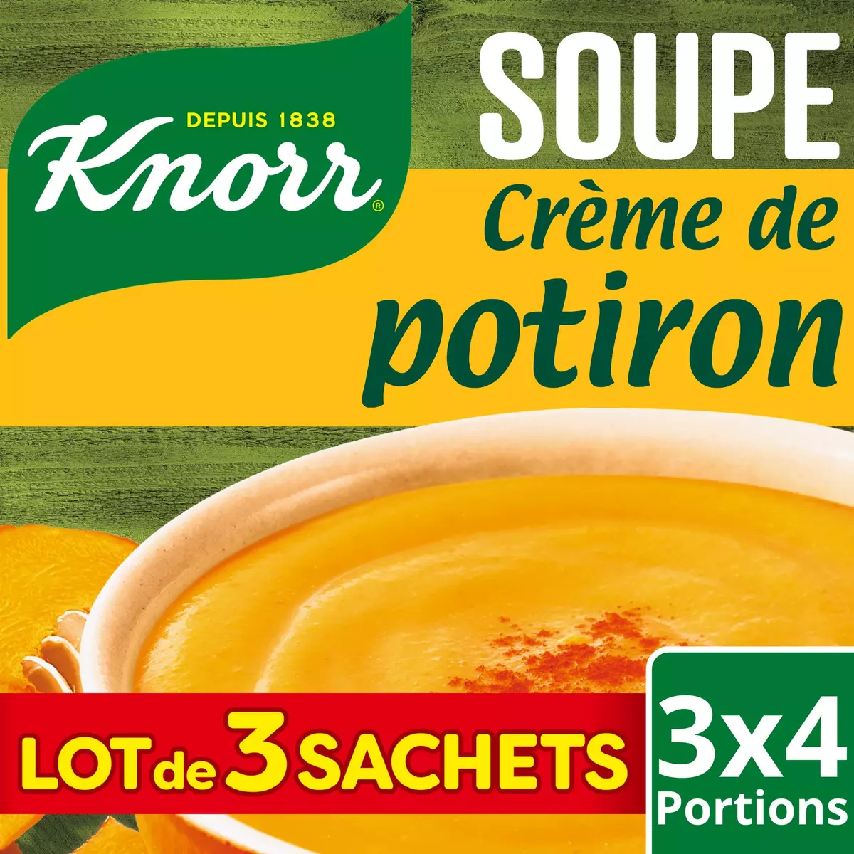 KNORR Soupe déshydratés crème de potiron 3x100g