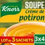 KNORR Soupe déshydratés crème de potiron 3x100g