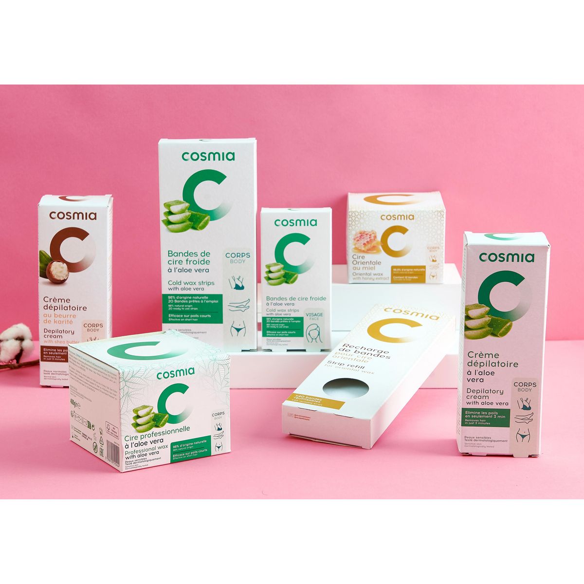 COSMIA Recharges de bandes réutilisables pour cire orientale 42 bandes