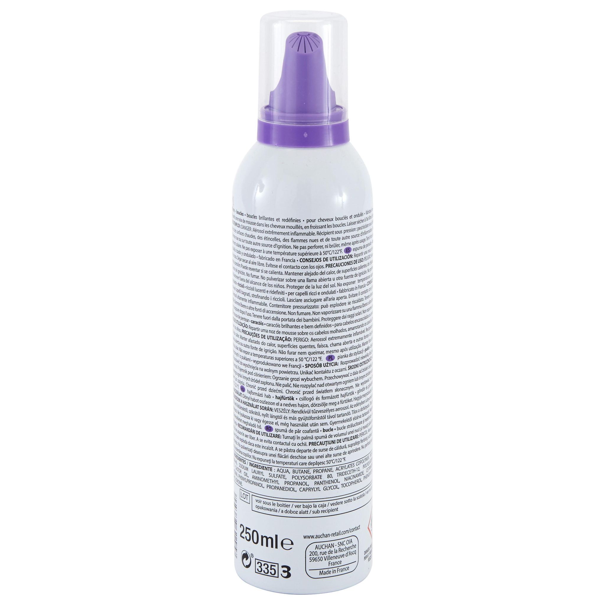 Voir la diapositive 2 : COSMIA Mousse coiffante pour cheveux bouclés 250ml