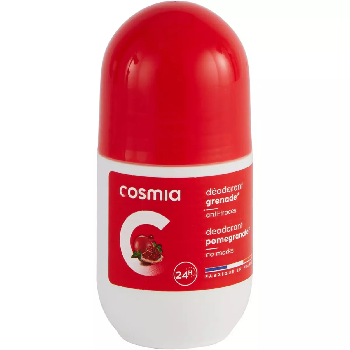 COSMIA Déodorant bille anti-traces grenade sans sels d'aluminium 50ml