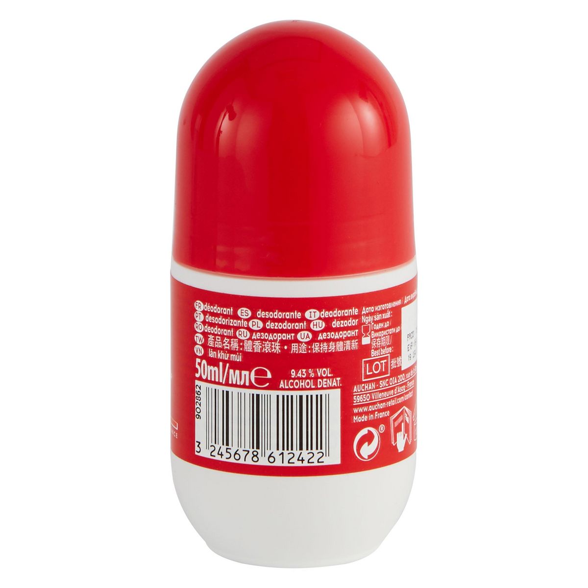 COSMIA Déodorant bille anti-traces grenade sans sels d'aluminium 50ml
