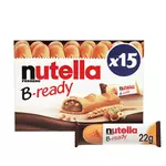 NUTELLA B-Ready gaufrettes fourrées de pâte à tartiner 15 biscuits 330g