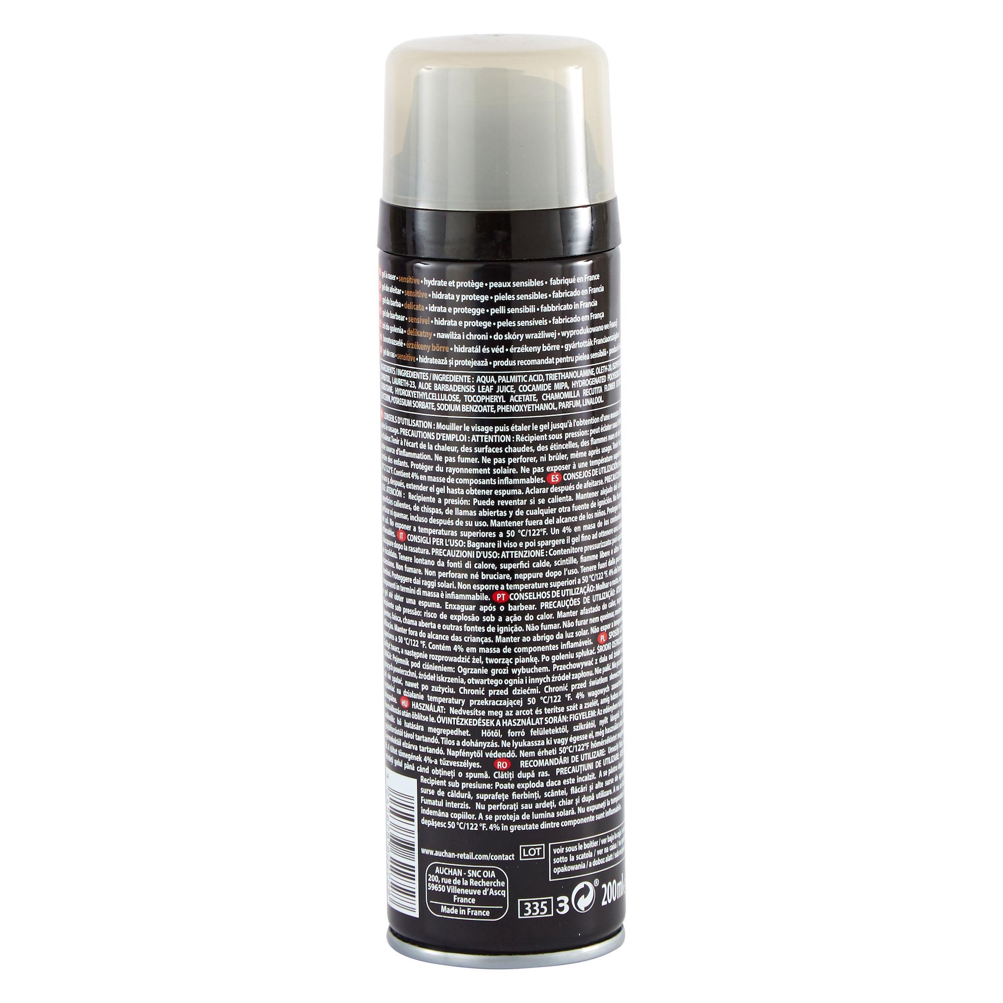 Voir la diapositive 2 : COSMIA MEN Gel à raser sensitive pour peaux sensibles 200ml