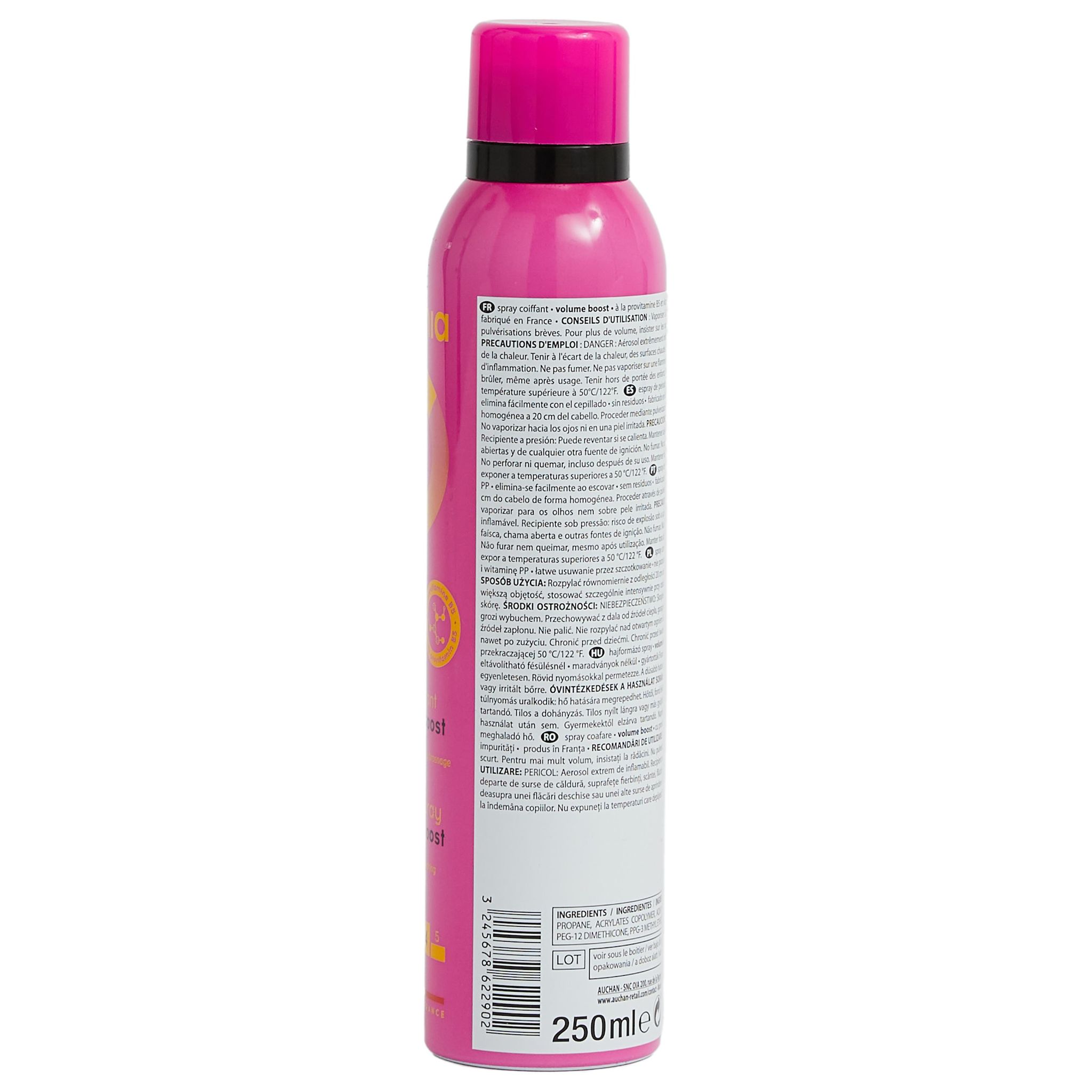 Voir la diapositive 3 : COSMIA Spray coiffant volume boost force 4 250ml