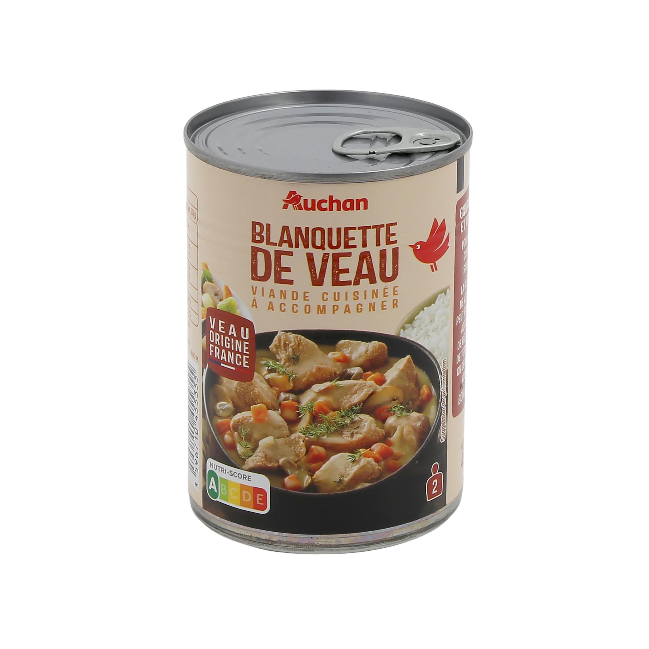 Voir la diapositive 2 : AUCHAN Blanquette de veau 400g