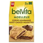 BELVITA Biscuits petit-déjeuner moelleux cœur chocolat noisette 5 sachets 250g