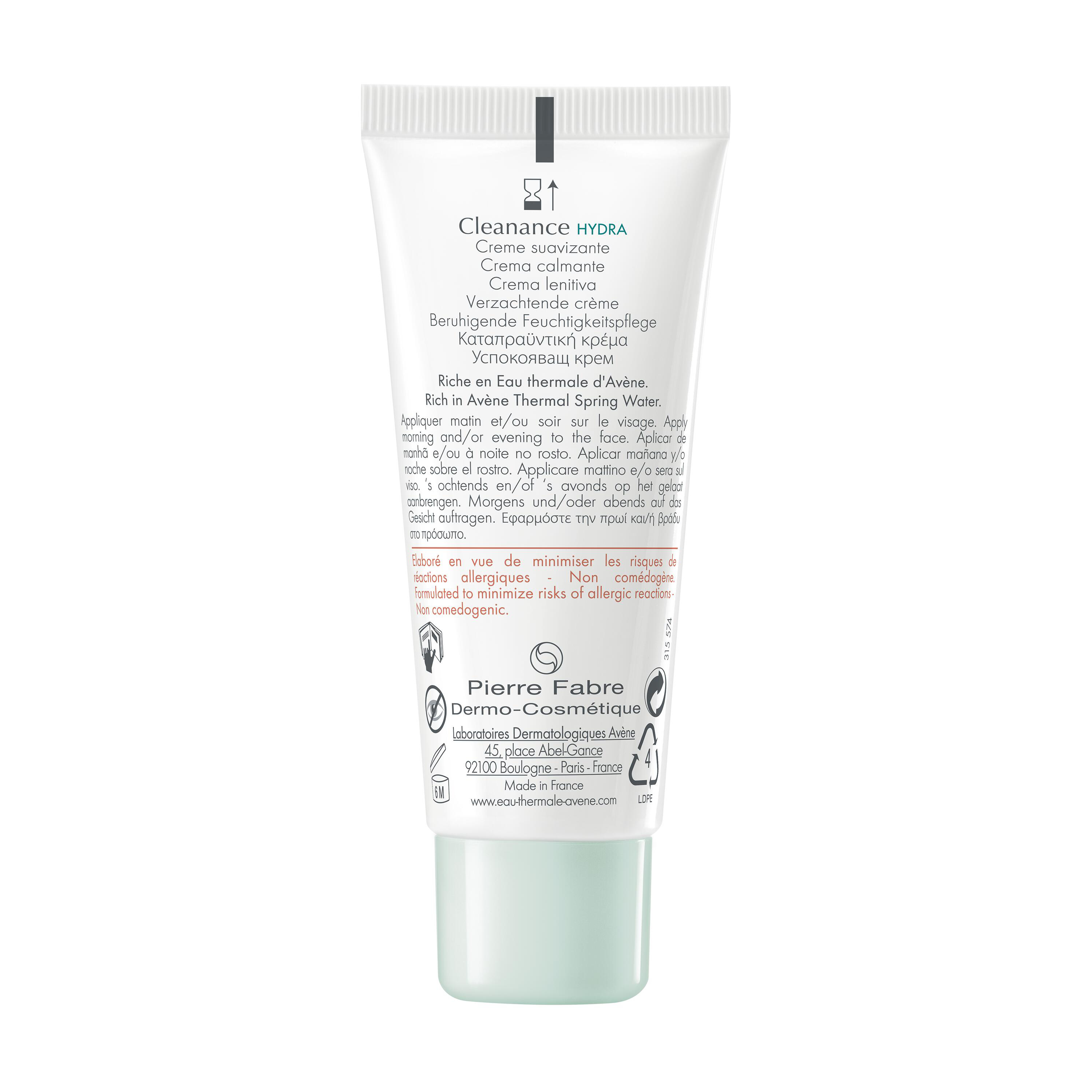 Voir la diapositive 2 : AVÈNE Cleanance AC Crème apaisante pour peaux à imperfections irritées et desséchées 40ml