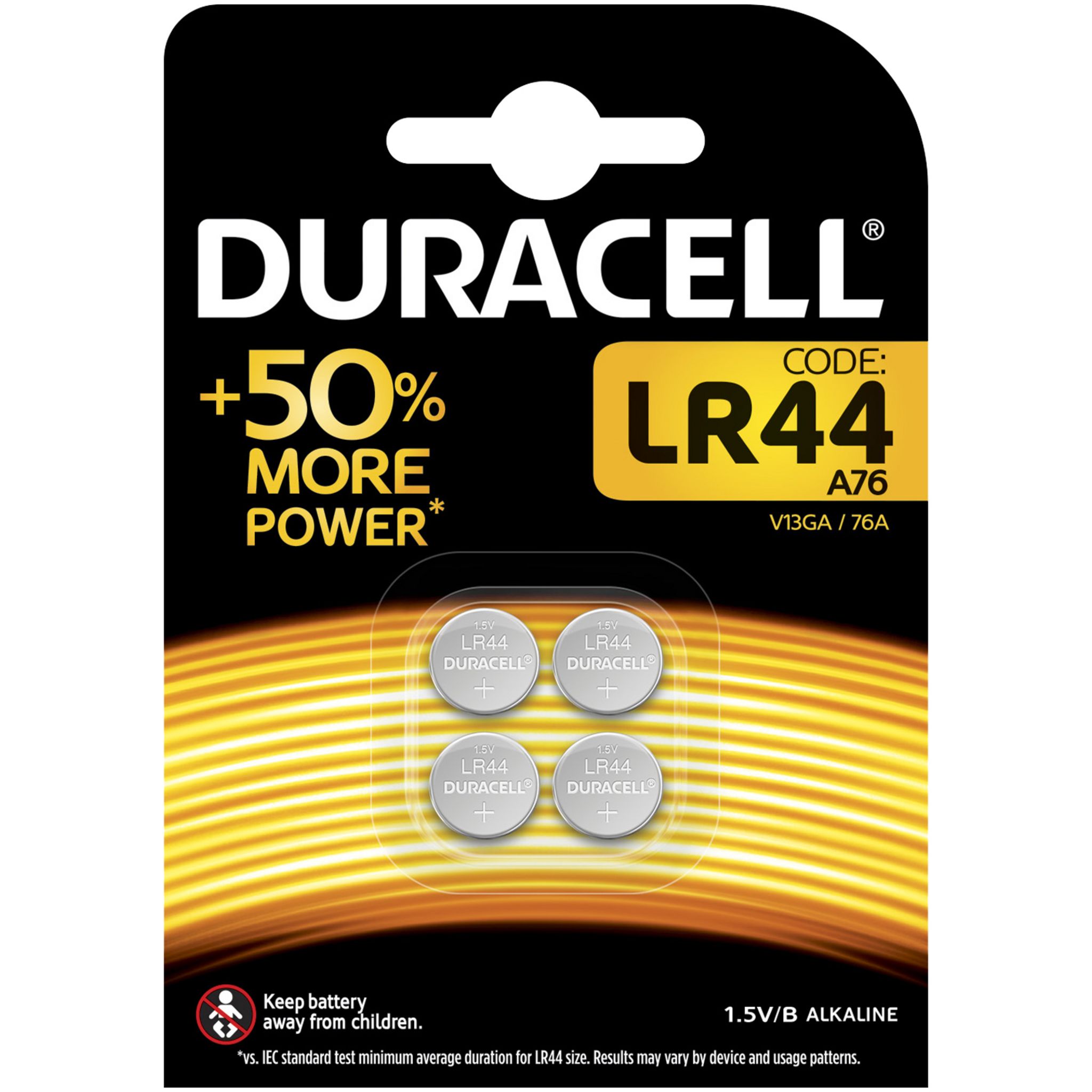 Voir la diapositive 2 : DURACELL Piles bouton LR44 alcaline 1.5v plus power