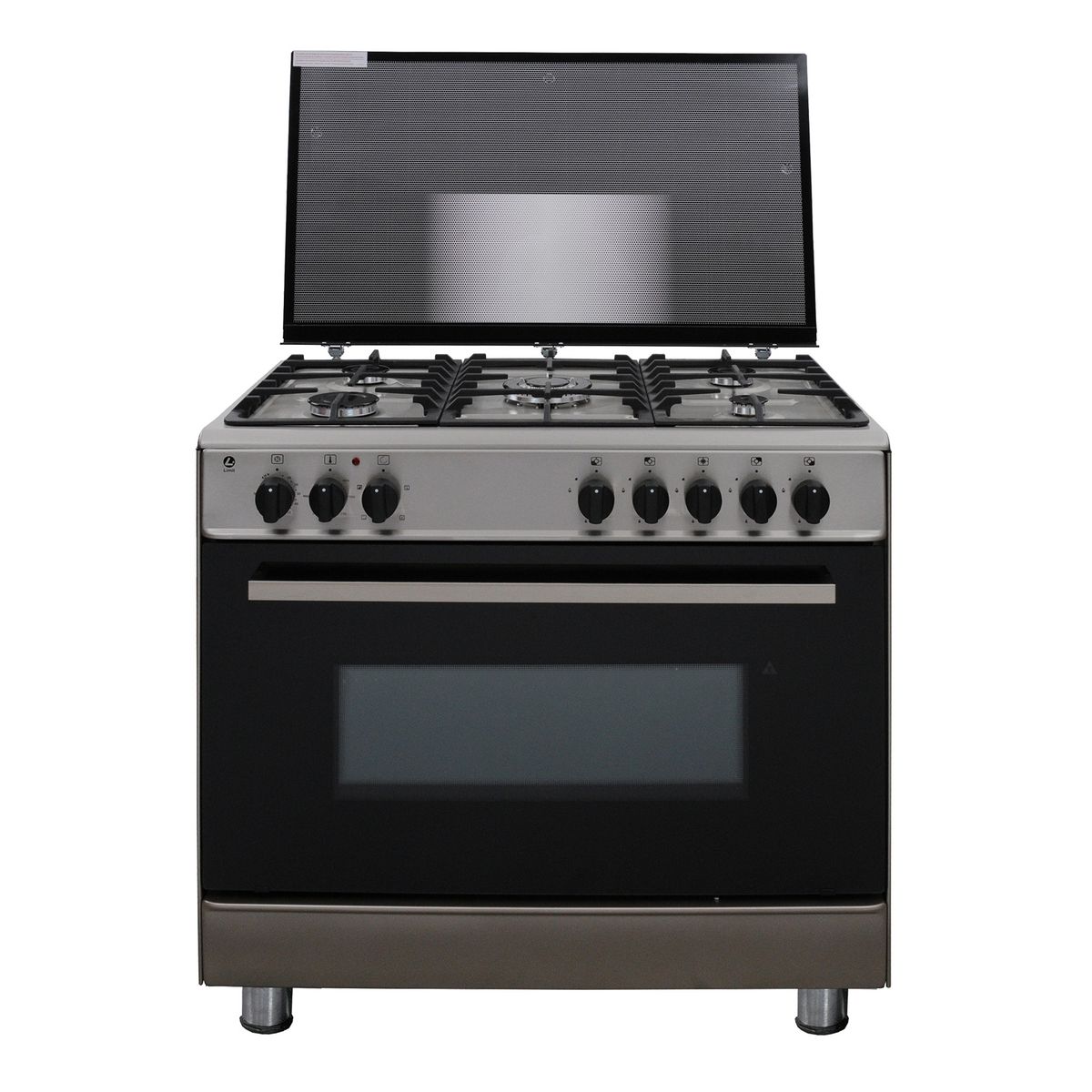 LIMIT Cuisinière mixte LIGMF90X2, 90 cm, 5 foyers à gaz, Four multifonction