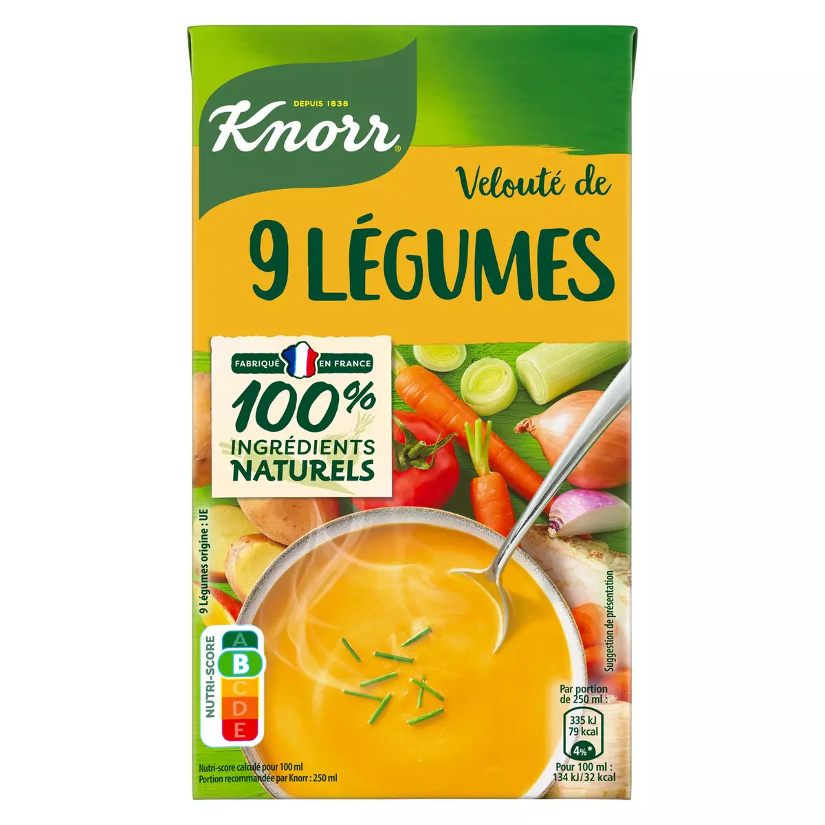 KNORR Soupe veloutée 9 légumes 4 personnes 1l