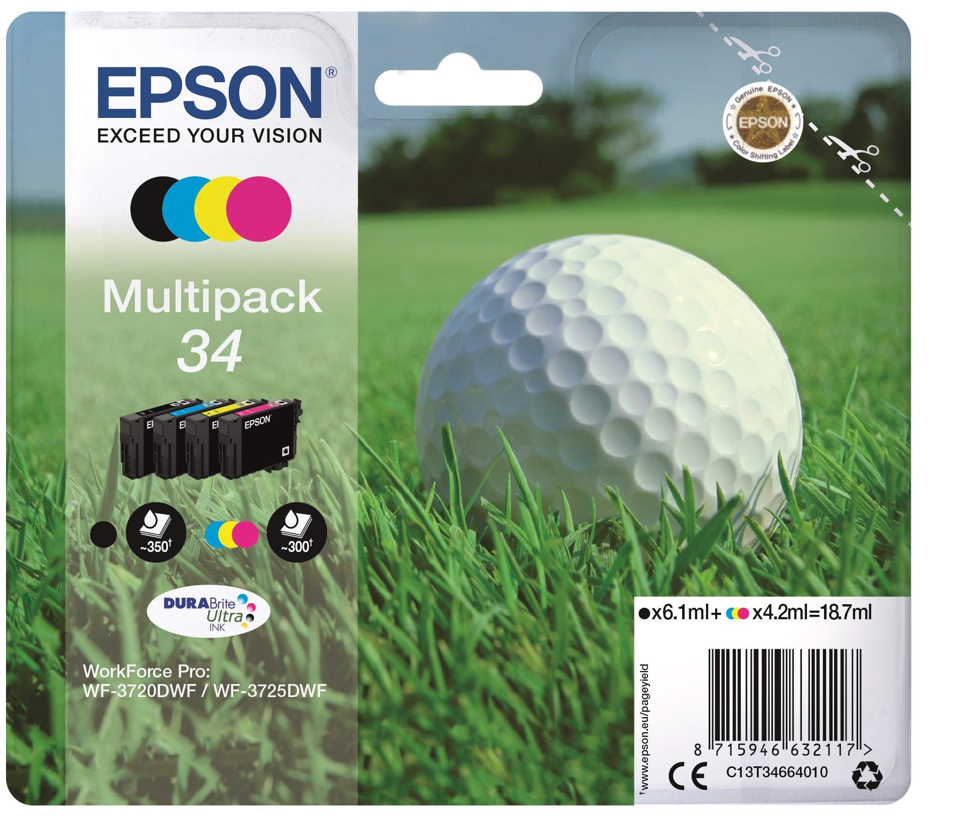 Voir la diapositive 3 : EPSON Multipack 4 cartouches d'encre DURABrite T3466