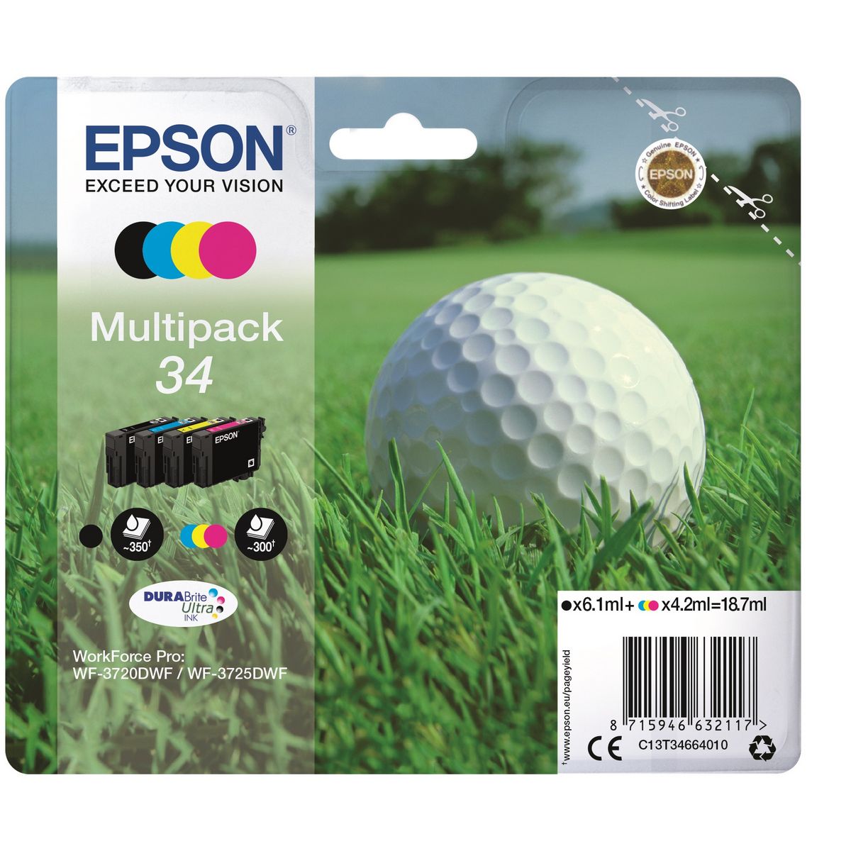 EPSON Multipack 4 cartouches d'encre DURABrite T3466