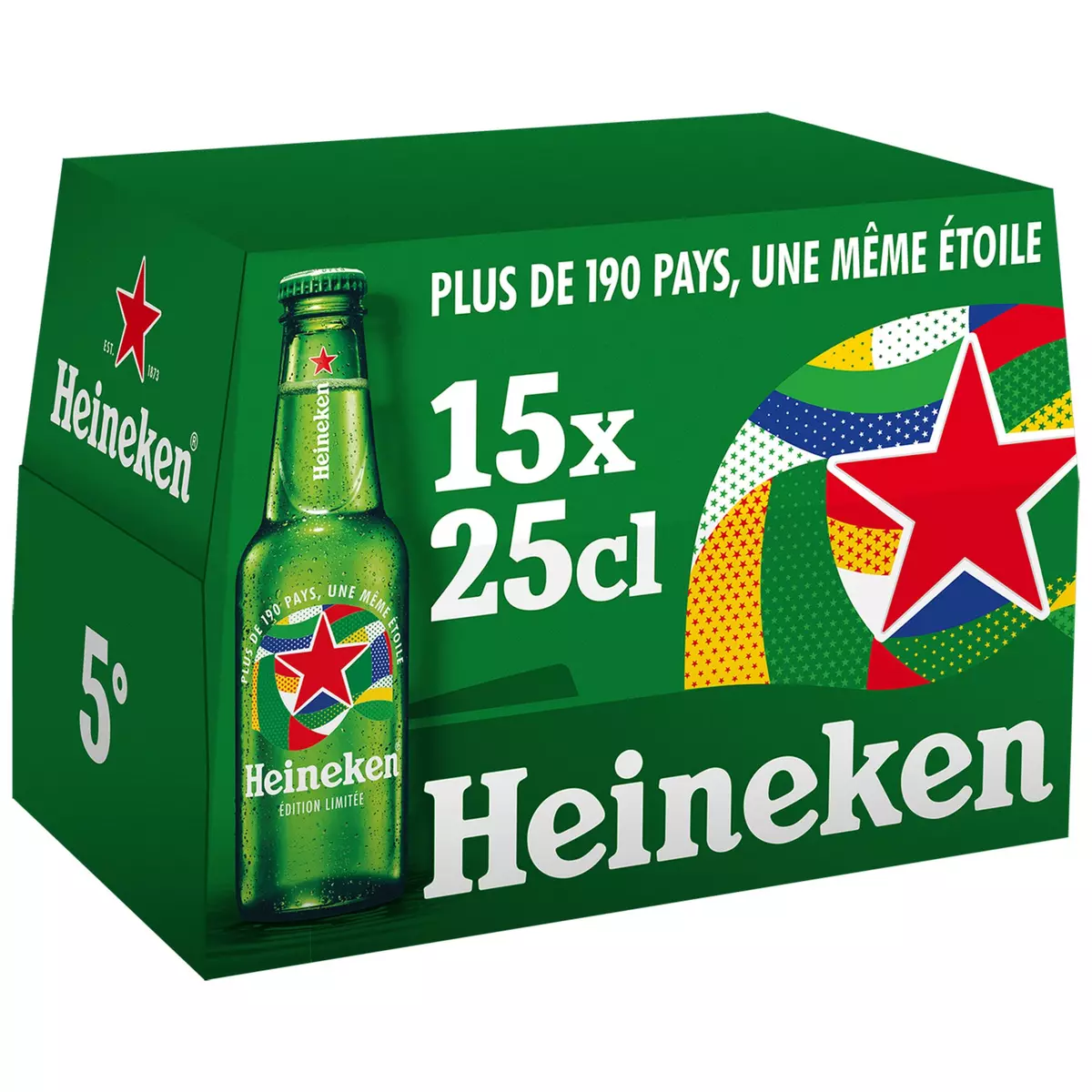 HEINEKEN Bière blonde 5% bouteilles 15x25cl