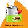 Voir la diapositive 2 : BIC Briquets à pierre Maxi décors assortis 3 briquets