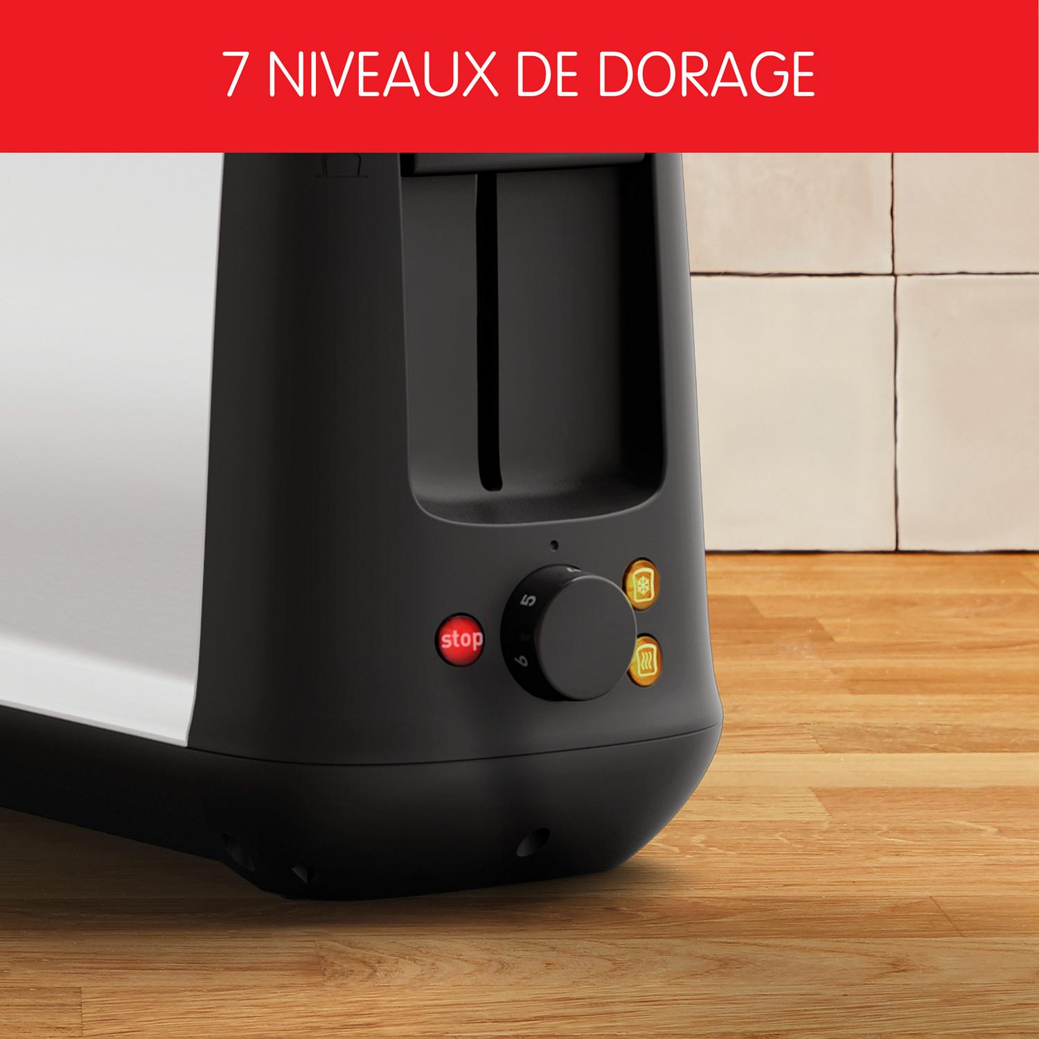 Voir la diapositive 2 : MOULINEX Grille pain Subito Select Longue Fente Inox LS340811