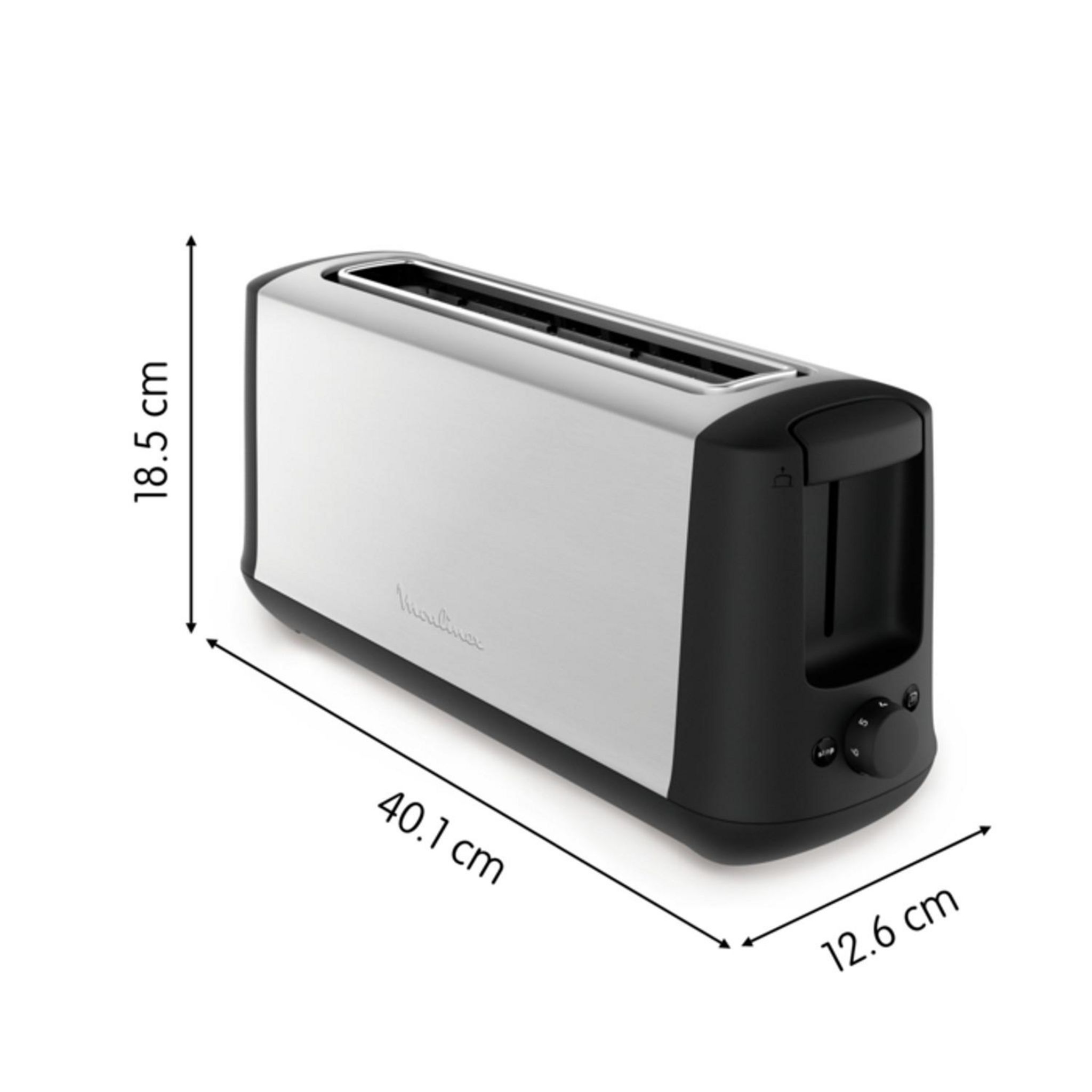 Voir la diapositive 7 : MOULINEX Grille pain Subito Select Longue Fente Inox LS340811