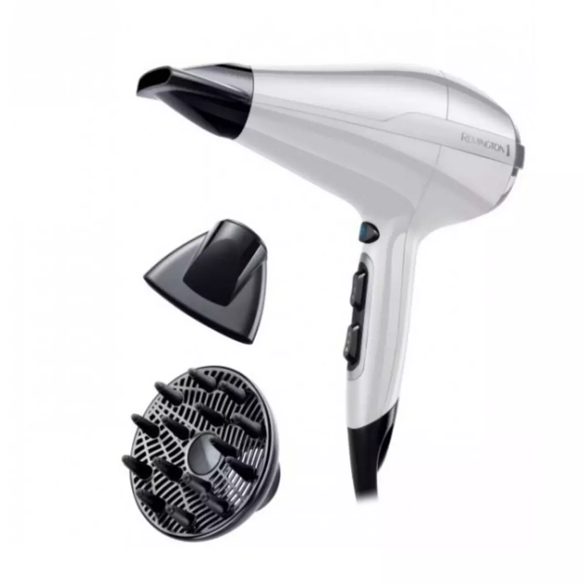 REMINGTON Sèche-cheveux professionnel avec diffuseur Air AC Compact AC5915DS - Blanc et Noir