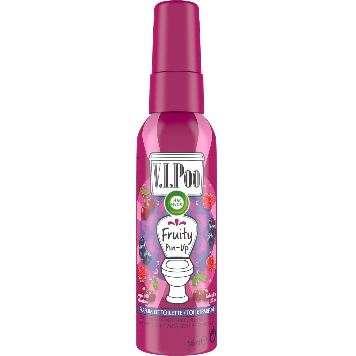 V.I.POO Désodorisant anti-odeurs aux fruits rouges 55ml