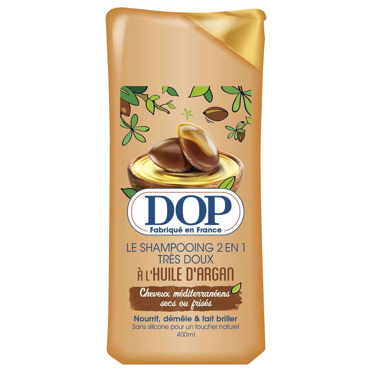 DOP Shampooing très doux argan cheveux secs ou frisés 400ml