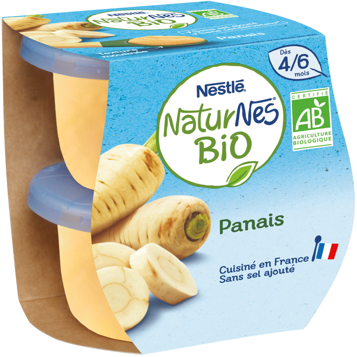 NESTLE Naturnes bio bol au panais dès 4 mois 2x130g