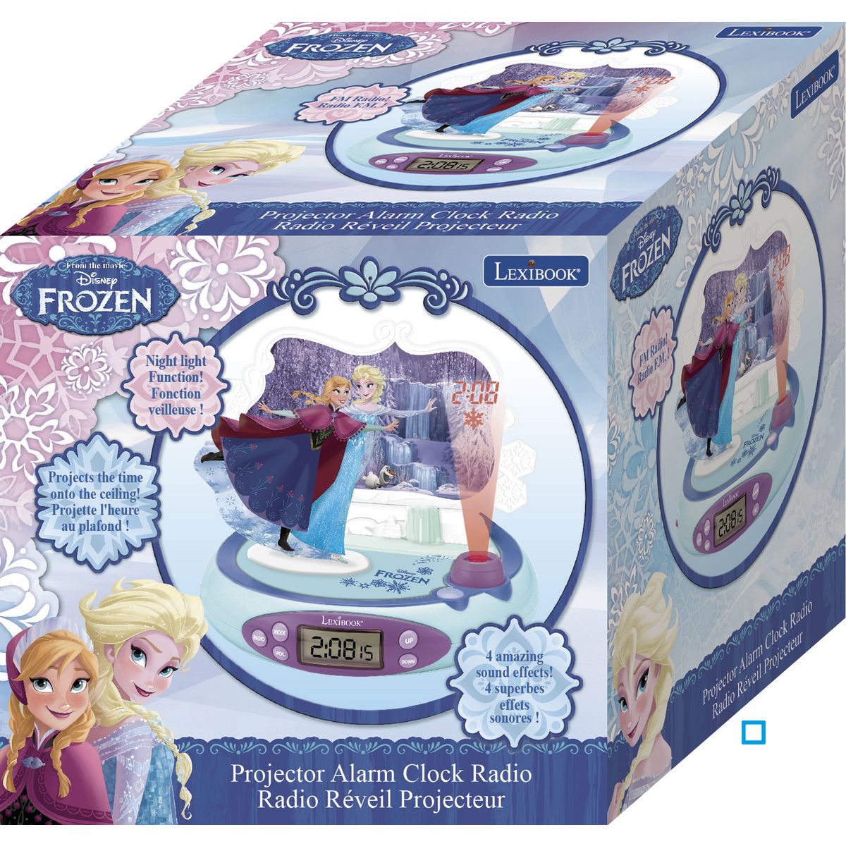 LEXIBOOK Radio réveil projecteur La Reine des Neiges
