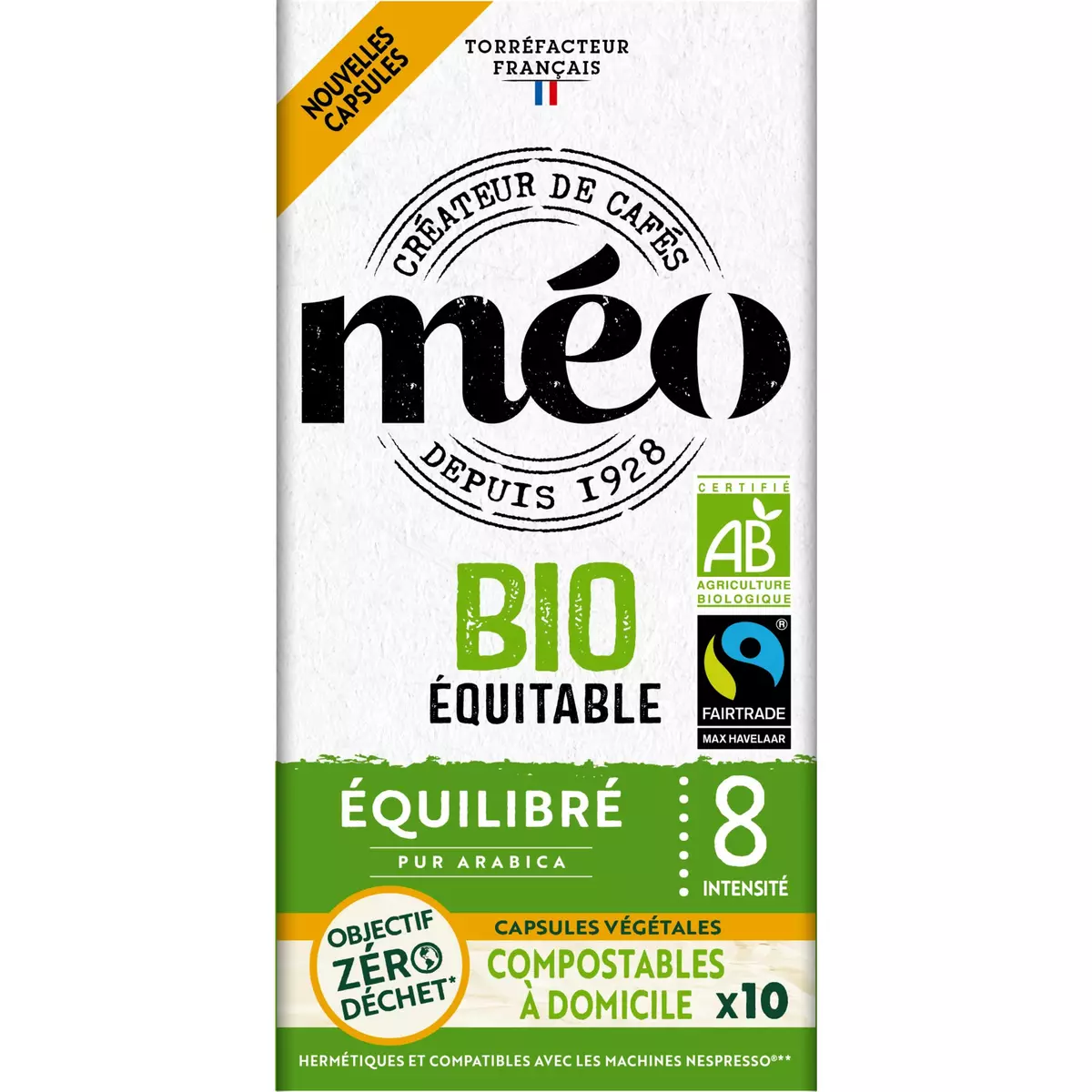 MEO Café bio robe de moine en capsule compatible Nespresso 10 capsules 53g