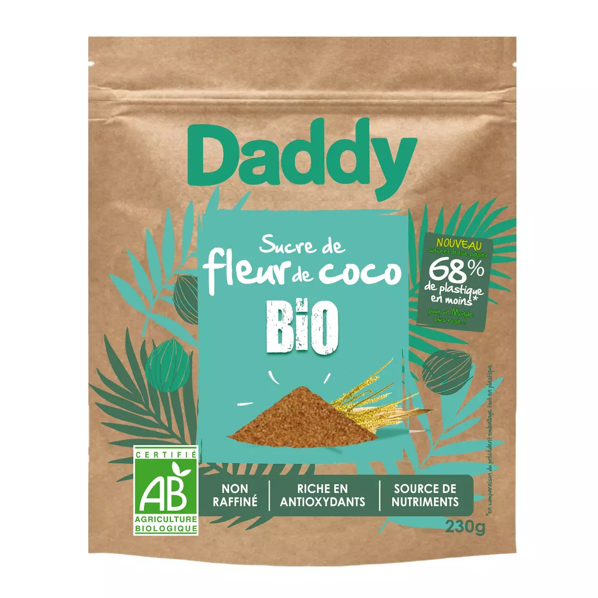 DADDY Sucre de fleur de coco bio en poudre 230g