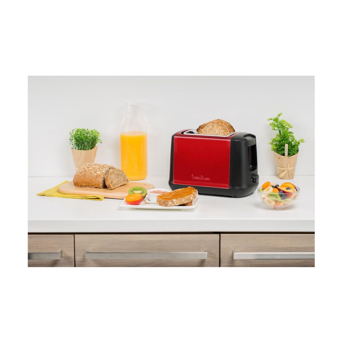 MOULINEX Grille-pain LT340D11 - Rouge