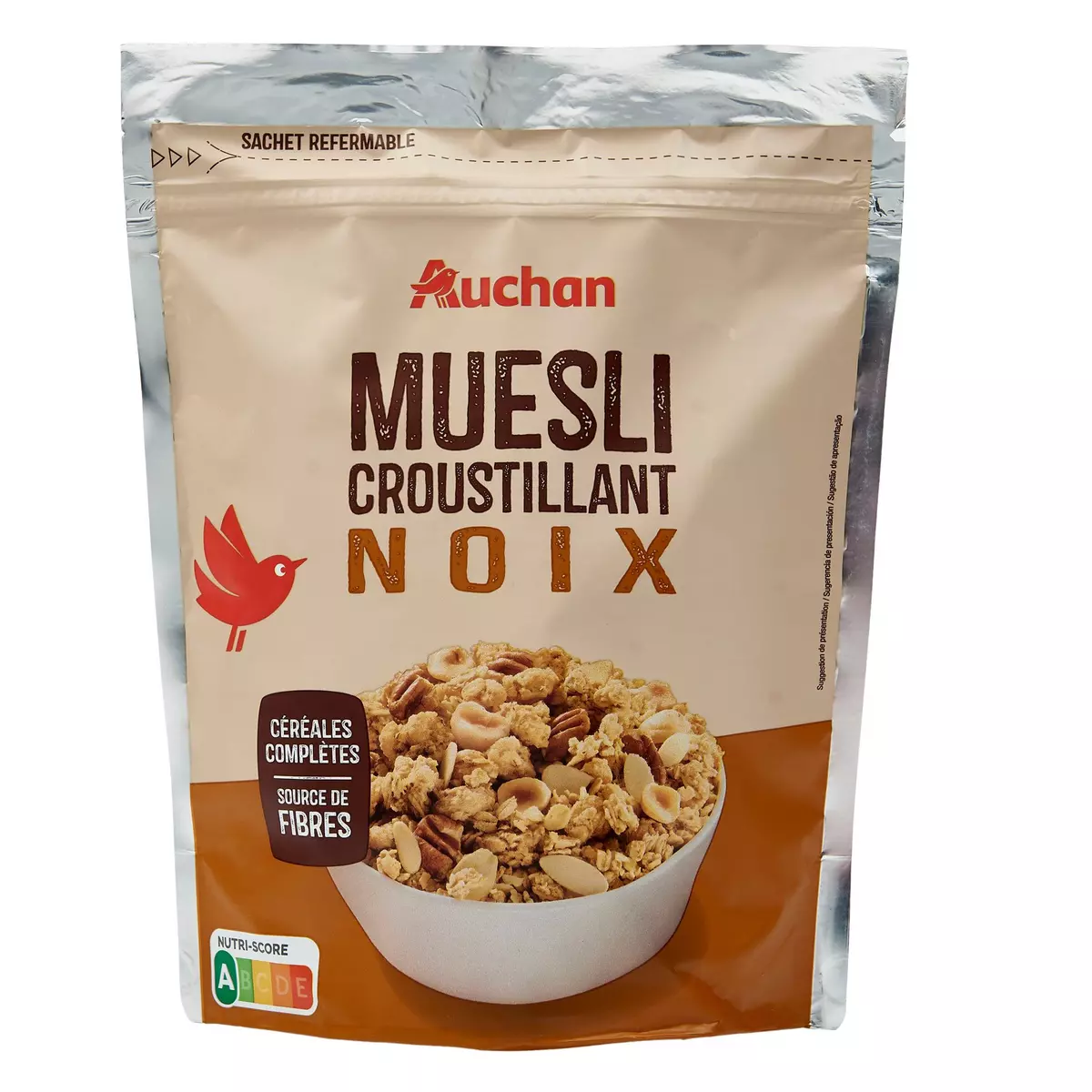 AUCHAN Muesli croustillant noix 450g