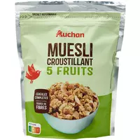muesli croustillant avoine et fruits secs bio sans gluten - 375 g - CHAQ.  JR S/ GLUTEN