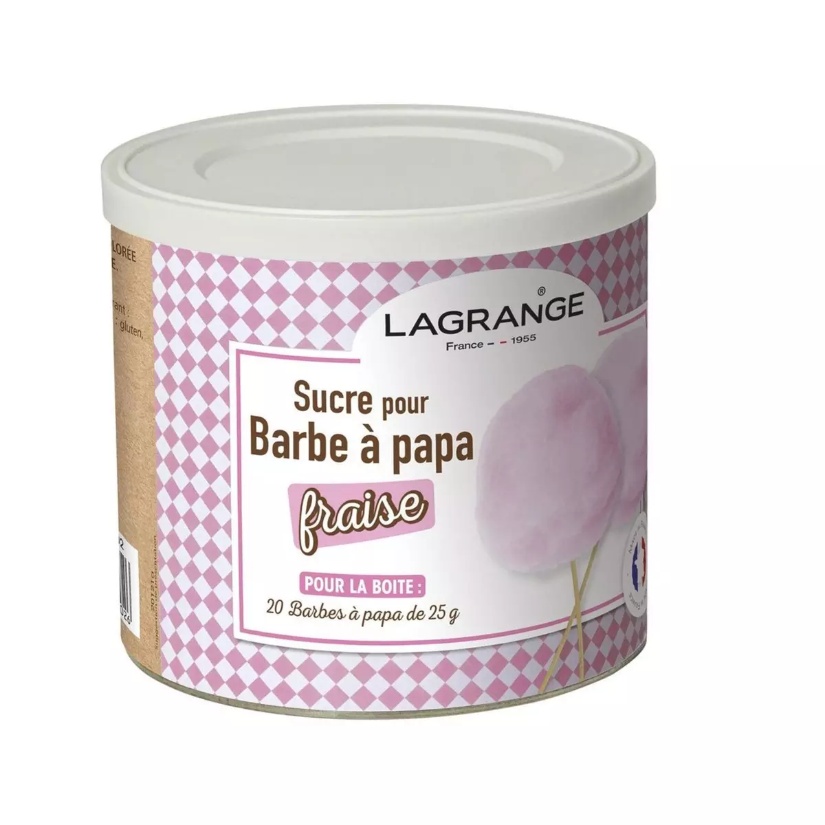 LAGRANGE Sucre à Barbe à Papa - parfum fraise - 380007 pas cher 