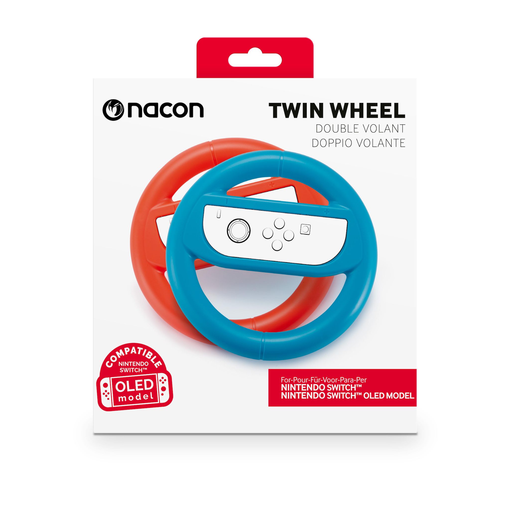 NACON Pack de deux volants Rouge et Bleu pour Switch