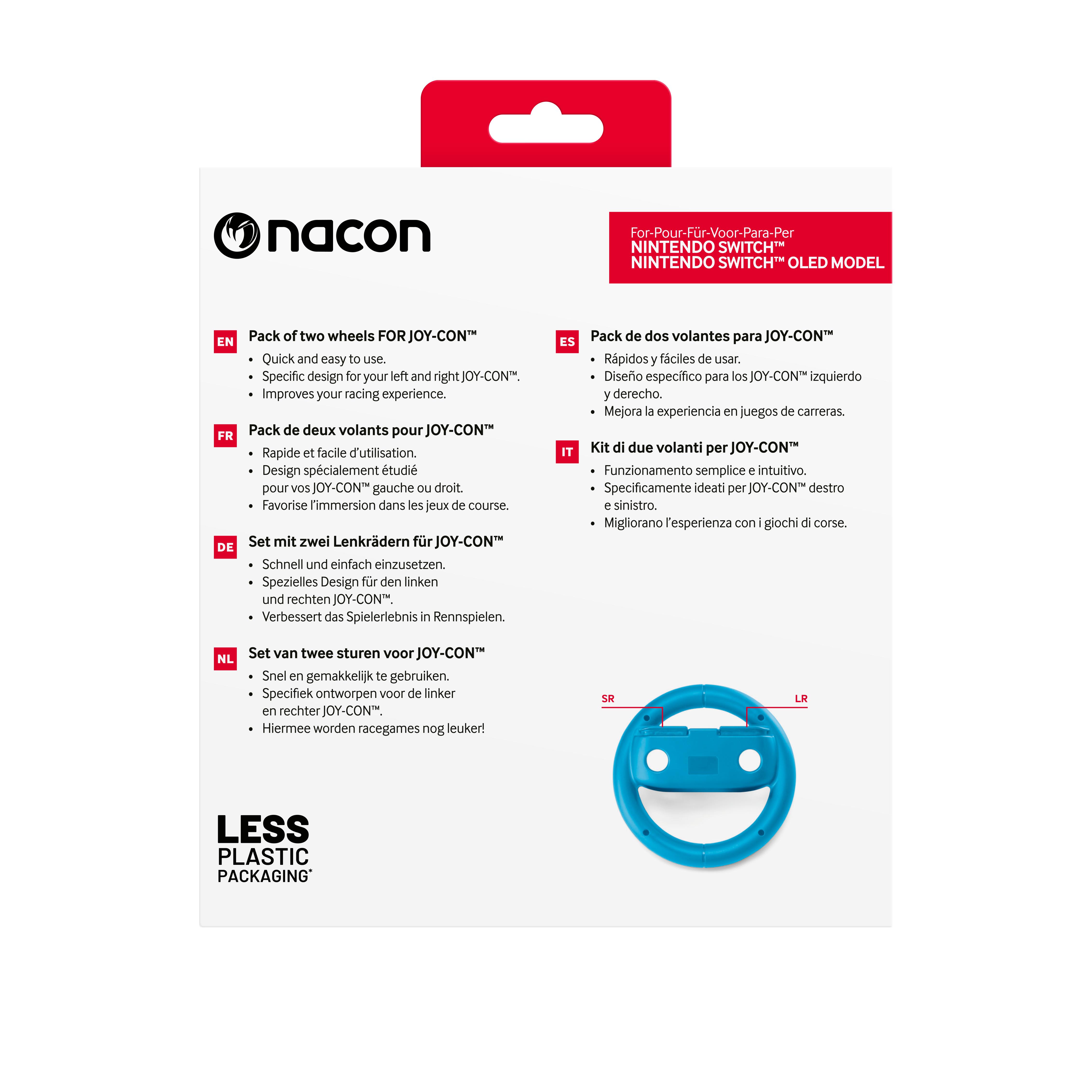 Voir la diapositive 2 : NACON Pack de deux volants Rouge et Bleu pour Switch